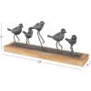 image:imageDeco 79 Metal Bird Decorative Sculpture Home Decor Statue Accent Figurine 18 x 4 x 7 Gray