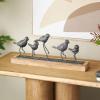 image:imageDeco 79 Metal Bird Decorative Sculpture Home Decor Statue Accent Figurine 18 x 4 x 7 Gray