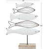 image:imageDeco 79 Plastic Sea Life Decorative Sculpture Home Decor Statues Set of 3 Accent Figurines 13 13 13H WhiteWhite
