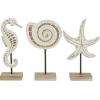image:imageDeco 79 Plastic Sea Life Decorative Sculpture Home Decor Statues Set of 3 Accent Figurines 13 13 13H WhiteWhite
