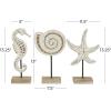 image:imageDeco 79 Plastic Sea Life Decorative Sculpture Home Decor Statues Set of 3 Accent Figurines 13 13 13H WhiteWhite