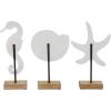 image:imageDeco 79 Plastic Sea Life Decorative Sculpture Home Decor Statues Set of 3 Accent Figurines 13 13 13H WhiteWhite