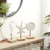 image:imageDeco 79 Plastic Sea Life Decorative Sculpture Home Decor Statues Set of 3 Accent Figurines 13 13 13H WhiteWhite