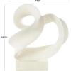 image:imageDeco 79 Polystone Abstract Decorative Sculpture Twisted Wave Home Decor Statue with Elevated Base Accent Figurine 17 x 11 x 19 White17 x 11 x 19