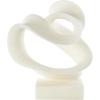 image:imageDeco 79 Polystone Abstract Decorative Sculpture Twisted Wave Home Decor Statue with Elevated Base Accent Figurine 17 x 11 x 19 White17 x 11 x 19