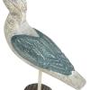 image:imageDeco 79 Polystone Bird Decorative Sculpture Home Decor Statues with Blue Coral Patterns and Wood Inspired Bases Set of 2 Accent Figurines 16 15H WhiteBlue