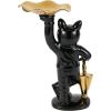 image:imageDeco 79 Polystone Dog Decorative Sculpture Sitting and Standing Home Decor Statues Set of 2 Accent Figurines 5W 9H GoldBlack