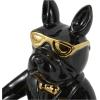 image:imageDeco 79 Polystone Dog Decorative Sculpture Sitting and Standing Home Decor Statues Set of 2 Accent Figurines 5W 9H GoldBlack