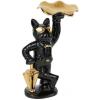 image:imageDeco 79 Polystone Dog Decorative Sculpture Sitting and Standing Home Decor Statues Set of 2 Accent Figurines 5W 9H GoldBlack