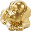 image:imageDeco 79 Polystone Dog Decorative Sculpture Sitting and Standing Home Decor Statues Set of 2 Accent Figurines 5W 9H GoldGold