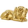 image:imageDeco 79 Polystone Dog Decorative Sculpture Sitting and Standing Home Decor Statues Set of 2 Accent Figurines 5W 9H GoldGold