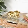 image:imageDeco 79 Polystone Dog Decorative Sculpture Sitting and Standing Home Decor Statues Set of 2 Accent Figurines 5W 9H GoldGold