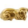 image:imageDeco 79 Polystone Dog Decorative Sculpture Sitting and Standing Home Decor Statues Set of 2 Accent Figurines 5W 9H GoldGold