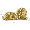 image:imageDeco 79 Polystone Dog Decorative Sculpture Sitting and Standing Home Decor Statues Set of 2 Accent Figurines 5W 9H GoldGold