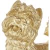 image:imageDeco 79 Polystone Dog Decorative Sculpture Sitting and Standing Home Decor Statues Set of 2 Accent Figurines 5W 9H GoldGold