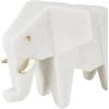 image:imageDeco 79 Polystone Elephant Giraffe Decorative Sculpture Cubist Inspired Home Decor Statues with Gold Accents Set of 2 Accent Figurines 7 16 H WhiteWhite