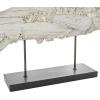 image:imageDeco 79 Polystone Fish Decorative Sculpture Home Decor Statue with Blue Floral Patterns and Stand Accent Figurine 15 x 3 x 10 WhiteCream
