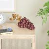 image:imageDeco 79 Polystone Fruit Decorative Sculpture Grape Home Decor Statue with Gold Stem Accent Figurine 14 x 5 x 6 Purple