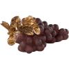 image:imageDeco 79 Polystone Fruit Decorative Sculpture Grape Home Decor Statue with Gold Stem Accent Figurine 14 x 5 x 6 Purple