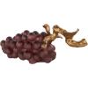 image:imageDeco 79 Polystone Fruit Decorative Sculpture Grape Home Decor Statue with Gold Stem Accent Figurine 14 x 5 x 6 Purple