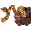 image:imageDeco 79 Polystone Fruit Decorative Sculpture Grape Home Decor Statue with Gold Stem Accent Figurine 14 x 5 x 6 Purple
