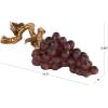 image:imageDeco 79 Polystone Fruit Decorative Sculpture Grape Home Decor Statue with Gold Stem Accent Figurine 14 x 5 x 6 Purple