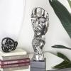image:imageDeco 79 Polystone Mask Decorative Sculpture Quiet Gesture Home Decor Statue Accent Figurine 6 x 5 x 17 GoldSilver
