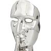 image:imageDeco 79 Polystone Mask Decorative Sculpture Quiet Gesture Home Decor Statue Accent Figurine 6 x 5 x 17 GoldSilver