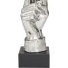 image:imageDeco 79 Polystone Mask Decorative Sculpture Quiet Gesture Home Decor Statue Accent Figurine 6 x 5 x 17 GoldSilver