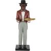 image:imageDeco 79 Resin Monkey Decorative Sculpture Tall Waiter Home Decor Statue with Gold Accent and Square Base Accent Figurine 24 x 24 x 64 RedRed