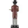 image:imageDeco 79 Resin Monkey Decorative Sculpture Tall Waiter Home Decor Statue with Gold Accent and Square Base Accent Figurine 24 x 24 x 64 RedRed