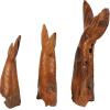 image:imageDeco 79 Teak Wood Whale Handmade Decorative Sculpture Tail Live Edge Home Decor Statues with Intricate Carvings Set of 3 Accent Figurines 23 18 16H BrownBrown