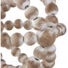 image:imageDeco 79 Wood Knot Handmade Decorative Sculpture Beaded Home Decor Statues with White Washed Distressing Set of 3 Accent Figurines 6 5 5 H Brown