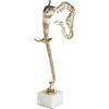 image:imageDeco 79 Aluminum Metal Elephant Decorative Sculpture Tall Cutout Silhouette Home Decor Statue with Marble Base Accent Figurine 9 x 9 x 27 GoldGold