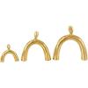 image:imageDeco 79 Ceramic Family Decorative Sculpture Abstract Arched Home Decor Statues Set of 3 Accent Figurines 11 9 6 H Gold