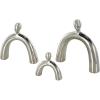 image:imageDeco 79 Ceramic Family Decorative Sculpture Abstract Arched Home Decor Statues Set of 3 Accent Figurines 11 9 6 H Silver