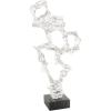 image:imageDeco 79 Glass Abstract Decorative Sculpture Home Decor Statue with Black Square Base Accent Figurine 14 x 6 x 29 ClearClear