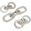 image:imageDeco 79 Marble Chain Handmade Decorative Sculpture Geometric 3 Link Home Decor Statues with Various Shapes Set of 3 Accent Figurines 9 9 13W GrayGray