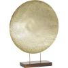 image:imageDeco 79 Metal Geometric Decorative Sculpture Plate Home Decor Statue with Wood Stand Accent Figurine 22 x 6 x 27 GoldGold