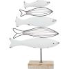 image:imageDeco 79 Plastic Sea Life Decorative Sculpture Home Decor Statues Set of 3 Accent Figurines 13 13 13H WhiteWhite