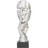 image:imageDeco 79 Polystone Mask Decorative Sculpture Quiet Gesture Home Decor Statue Accent Figurine 6 x 5 x 17 GoldSilver
