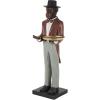 image:imageDeco 79 Resin Monkey Decorative Sculpture Tall Waiter Home Decor Statue with Gold Accent and Square Base Accent Figurine 24 x 24 x 64 RedRed