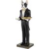 image:imageDeco 79 Resin Monkey Decorative Sculpture Tall Waiter Home Decor Statue with Gold Accent and Square Base Accent Figurine 24 x 24 x 64 RedWhite