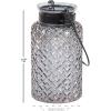 image:imageDeco 79 Glass Textured Candle Lantern 7 x 7 x 12 Black7 x 7 x 12
