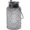 image:imageDeco 79 Glass Textured Candle Lantern 7 x 7 x 12 Black7 x 7 x 12
