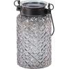 image:imageDeco 79 Glass Textured Candle Lantern 7 x 7 x 12 Black7 x 7 x 12