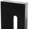 image:imageDeco 79 Marble Geometric Decorative Sculpture Rectangular Home Decor Statue with Arched Groove Interior Accent Figurine 7 x 2 x 11 Black