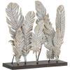 image:imageDeco 79 Metal Bird Decorative Sculpture Feathers Home Decor Statue Accent Figurine 20 x 5 x 21 Gray