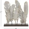 image:imageDeco 79 Metal Bird Decorative Sculpture Feathers Home Decor Statue Accent Figurine 20 x 5 x 21 Gray