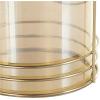 image:imageDeco 79 Metal Candle Lantern with Thin Circular Rods and Tinted Glass 8 x 6 x 8 Gold9 x 8 x 10